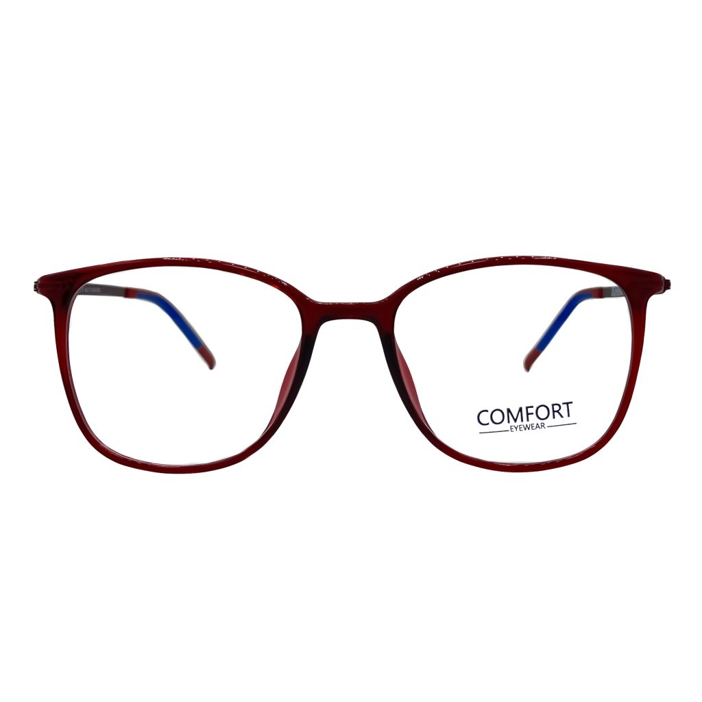 عینک طبی زنانه کائوچویی کامفورت Comfort مدل HP-0904 زرشکی