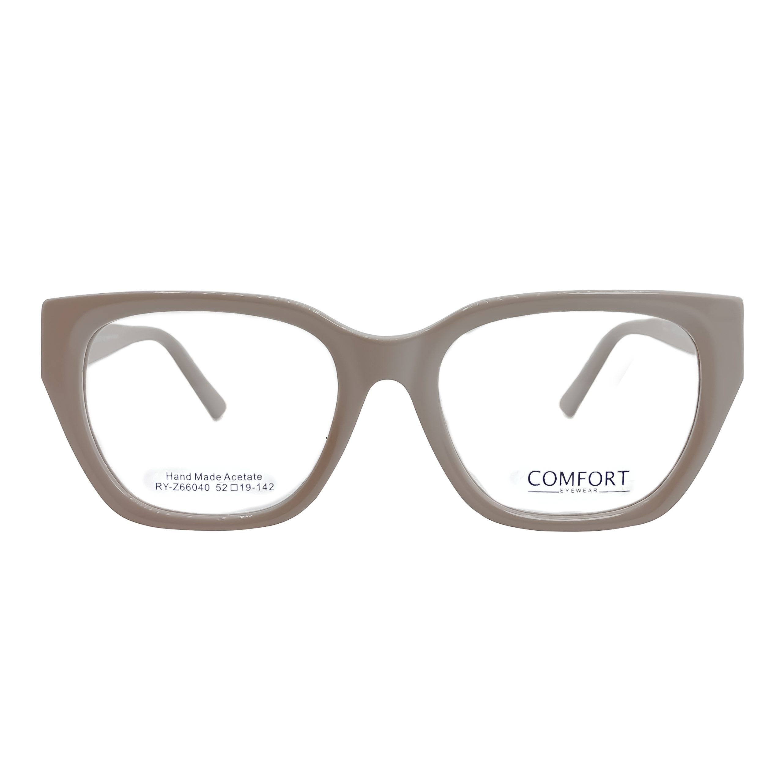 01-COMFORT-RYZ66040 عینک طبی زنانه قهوه ای موکا کامفورت Comfort مدل RY-Z66040 گربه ای استات