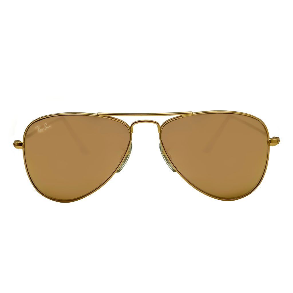 عینک آفتابی دخترانه ری بن Ray-Ban RJ9506S خلبانی طلایی عدسی جیوه ای