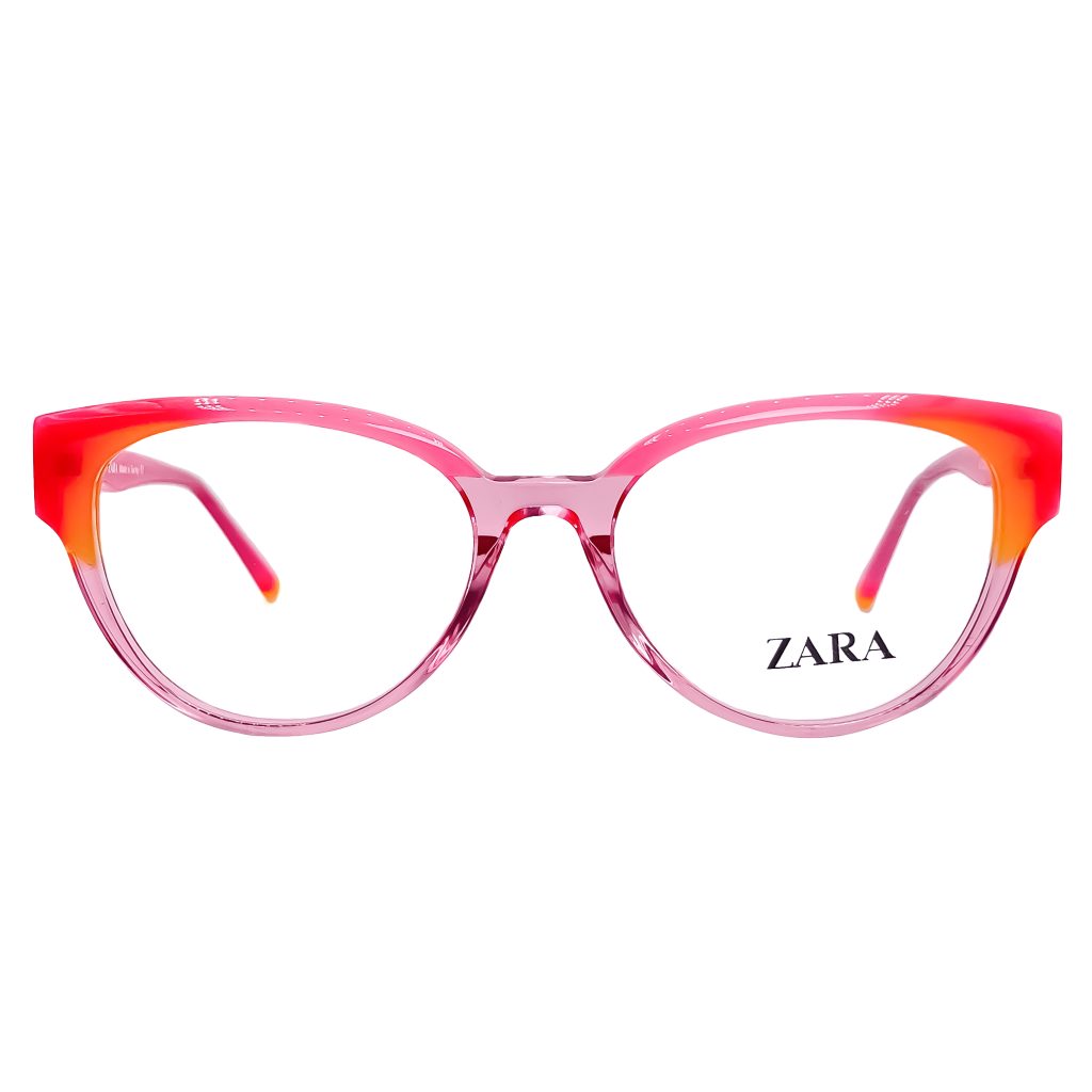 عینک طبی زنانه زارا ZARA مدل 563 گربه ای صورتی شفاف
