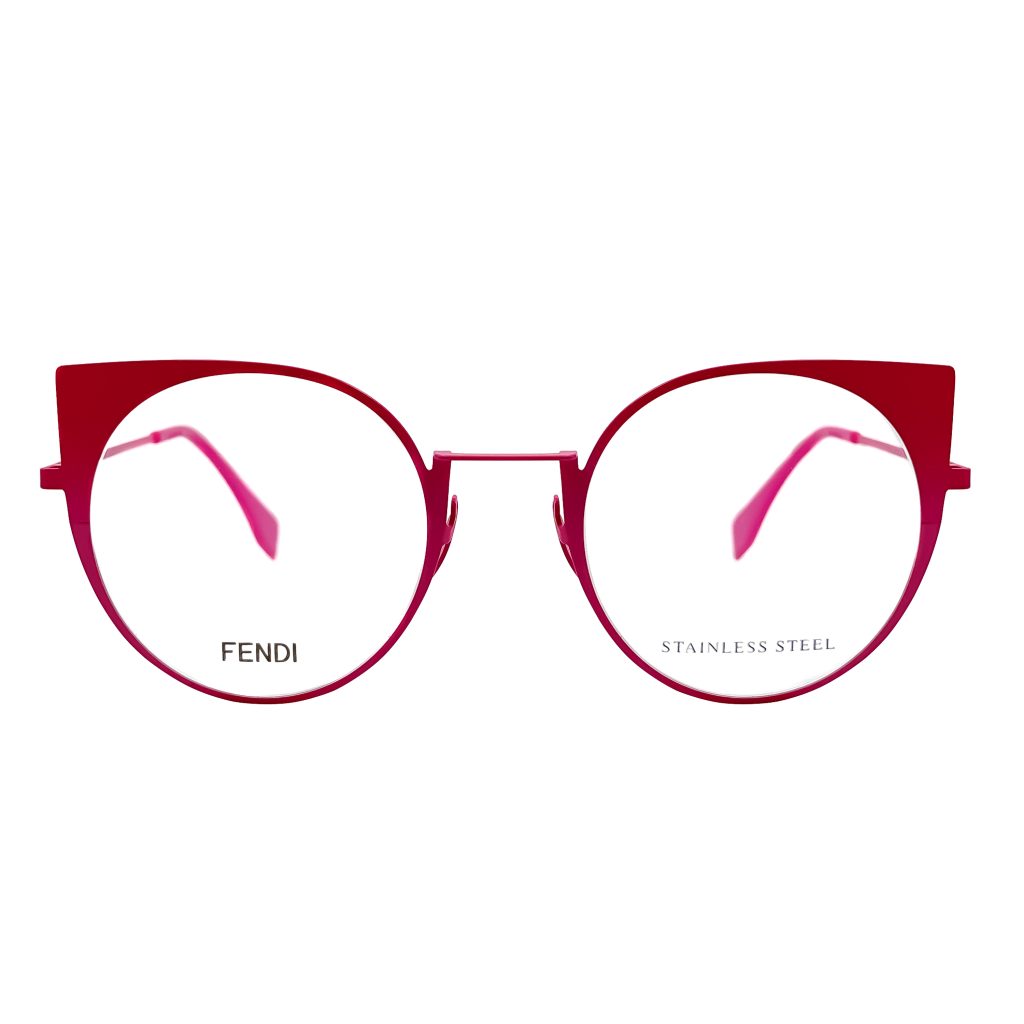 عینک طبی زنانه فندی FENDI مدل FF-0192 با فریم گربه‌ای صورتی