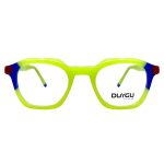 عینک طبی یونیسکس DUYGU مدل WP2407 ویفرر کائوچویی فسفری روشن با جزئیات آبی و قرمز